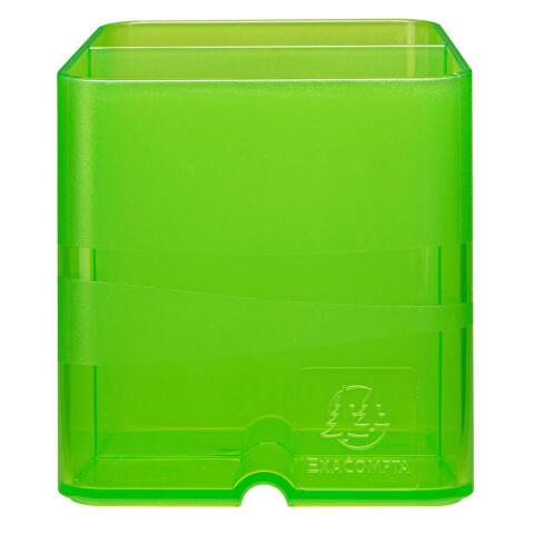 Cubiletes Pen Cube, 2 compartimentos diferentes tamaños y alturas, bloqueador de cables. CHROMALINE (translucido) - Verde anís
