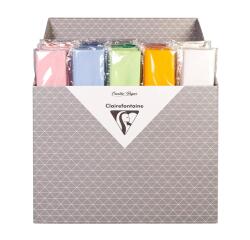 PAPIER CRÉPON, Sachet de 1 feuille pliée 75% au format 2,50x0,50m - Assortiment