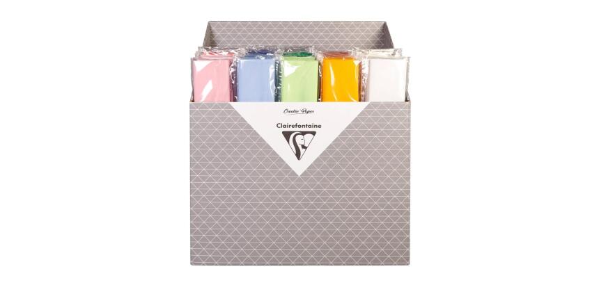 PAPIER CRÉPON, Sachet de 1 feuille pliée 75% au format 2,50x0,50m - Assortiment