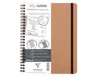 My.Notes Age Bag carnet reliure intégrale à marges détachables A5+ 120 pages détachables DOT + cadre en-tête - Tabac