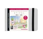 Etival Aquarelle carnet cousu 24F 10x15cm 300g grain fin (cartes de visite) - Gris