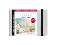 Etival Aquarelle carnet cousu 24F 10x15cm 300g grain fin (cartes de visite) - Gris