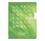 Cahier Travaux Pratiques Écriture piqué 8000 CARTE 17x22 cm 32 pages double ligne 4 mm + interligne verticale/uni 90 g - Vert anis