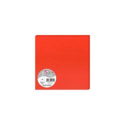 Paquet de 25 cartes simples Pollen 160x160mm 210g/m2 - Rouge corail