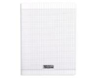 Cahier piqué 8000 POLYPRO A4 192 pages grands carreaux 90 g - Incolore
