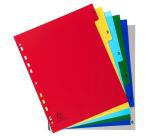 Intercalaires imprimés numériques polypropylène 12/100e - 6 positions - A4 Maxi - Assorties vives