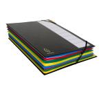 Multipart file Ordonator with expandable spine and stiff cover, 7 compartments