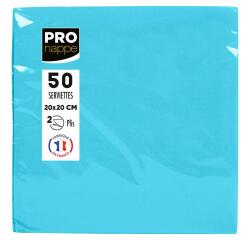 Paquet de 50 serviettes cocktail micro-gaufrées ouate 2 plis - 20x20 cm