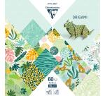 ORIGAMI, Pochette de 60 feuilles 70g/m2 au format 15x15cm - Fraîcheur exotique - Multicolore