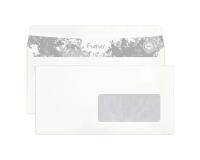 Boite de 500 enveloppes Forever Blanches 100% recyclé DL-110x220mm - Auto-Adhésives - 80g/m2 - Fenêtre Papier Cristal 45x100 (position 20/20) - Blanc