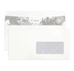Boite de 500 enveloppes Forever Blanches 100% recyclé DL-110x220mm - Auto-Adhésives - 80g/m2 - Fenêtre Papier Cristal 45x100 (position 20/20) - Blanc