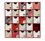 Etagère 25 petits tiroirs 5x25x25cm - Kraft