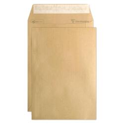 Boite de 500 Pochettes Kraft Milleraies Brun B5-176x250 mm - Auto-Adhésives - 90g/m2 - Brun
