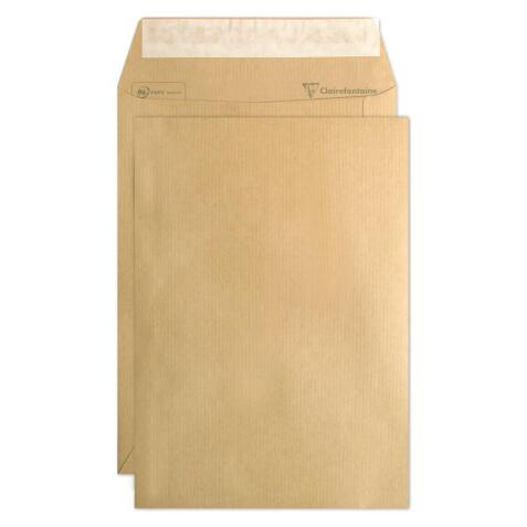 Boite de 500 Pochettes Kraft Milleraies Brun B5-176x250 mm - Auto-Adhésives - 90g/m2 - Brun