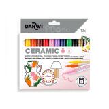 DARWI Marqueur Peinture sur Céramique à Froid Pointe Conique Fine 2mm - Assortis