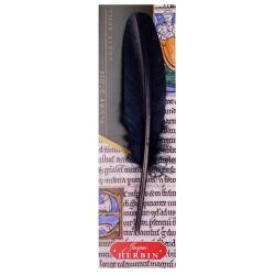 Plume d'oie taillée sur broche