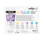 Darwi For You set de peinture acrylique - Pastels 5x75 ml - Assortiment