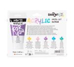 Darwi For You set de peinture acrylique - Pastels 5x75 ml - Assortiment