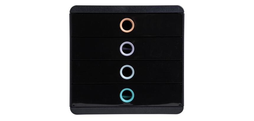 Module de classement Pop-Box 4 tiroirs Aquarel - Couleurs assorties