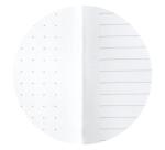 Notebook Ariel ligné et dots 15 x 21 cm - Argent