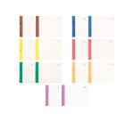 Verkaufsblock mit farbigen Streifen, 100 Blatt doppelt nummeriert, 6 ,6x13,5 cm - Farben sortiert
