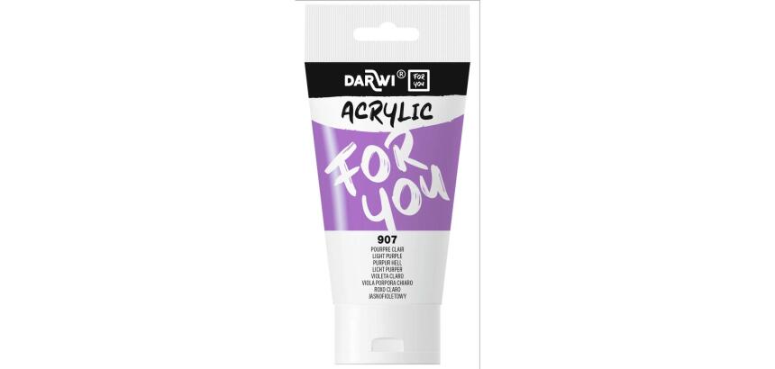 Darwi For You tube de peinture acrylique 75 ml - Pourpre clair