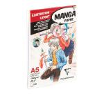 Manga Illustrations bloc collé 50F A5 100g