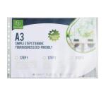 Beutel mit 50 Prospekthüllen, genarbt, Recycling-PP 90, für A3, Forever - Transluzent