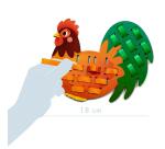 Rubans à tisser, Animaux de la ferme - Vert