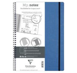 My.Notes Age Bag cahier reliure intégrale à marges détachables A4 120 pages détachables DOT + cadre en-tête - Bleu