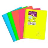 Cahier reliure intégrale enveloppante Koverbook Neon A4 160 pages petits carreaux + marge couverture polypropylène opaque - Assortis