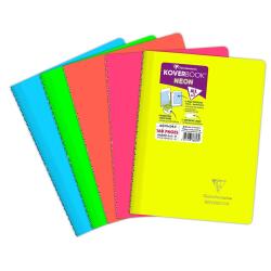 Cahier reliure intégrale enveloppante Koverbook Neon A4 160 pages petits carreaux + marge couverture polypropylène opaque - Assortis