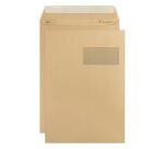 Boite de 250 Pochettes Kraft Milleraies Brun C4-229x324 mm - Auto-Adhésives - 90g/m2 - Fenêtre 50x100 (position 50/20) - Brun