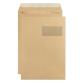 Boite de 250 Pochettes Kraft Milleraies Brun C4-229x324 mm - Auto-Adhésives - 90g/m2 - Fenêtre 50x100 (position 50/20) - Brun