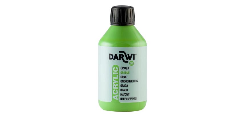 Darwi Flacon de 250 ml de Peinture Acrylique Universelle Opaque - Vert prairie