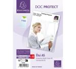 Sachet de 10 étuis de protection simple PVC lisse 20/100e - A5 - Cristal