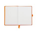 Rhodiarama Goalbook A5 met hardcover, 120 blad gestippeld wit papier van 90g - Licht oranje