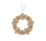 Couronne de fleurs 2x29x29cm - Kraft