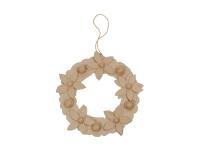 Couronne de fleurs 2x29x29cm - Kraft