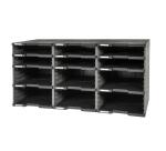 Module de classement Modulodoc - set 12 cases sans tiroirs Ecoblack - Gris foncé