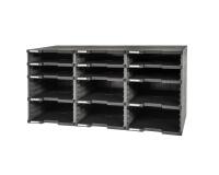 MODULODOC 12 huecos ( 6 normales + 6 jumbo ) + formato documentos A4+ + resistencia 3kg ( huecos normales ) 5kg (huecos jumbo ) ECOBlack - Gris oscuro