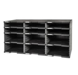 MODULODOC 12 huecos ( 6 normales + 6 jumbo ) + formato documentos A4+ + resistencia 3kg ( huecos normales ) 5kg (huecos jumbo ) ECOBlack - Gris oscuro