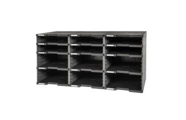 MODULODOC 12 empty cases black/mous grey - Dark grey