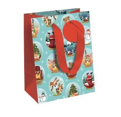 Mon Noël rêvé, sac M 21,5x10,2x25,3 cm - Bleu