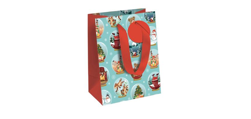 Mon Noël rêvé, sac M 21,5x10,2x25,3 cm - Bleu