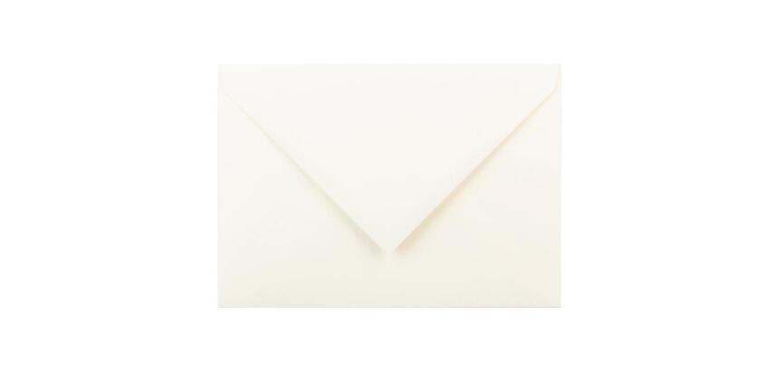 20 enveloppes C6 (114x162mm) Vélin pur coton gommées - Crème