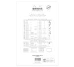 Meeting Pad - bloc agrafé Rhodia N°19 A4+ 80 feuillets pré-imprimés détachables 80g - Blanc