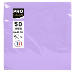 Paquet de 50 serviettes cocktail micro-gaufrées ouate 2 plis - 20x20 cm