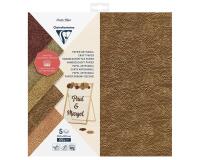 PAPIER ARTISANAL, Pochette de 5 feuilles 170g/m2 au format 30.5x30.5cm - Assortiment