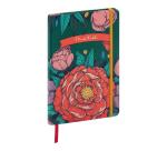 Frida Kahlo, Carnet rembordé rigide A5 14,8x21 cm, 160 pages, ligné, marque page, fermeture élastique, ass.
